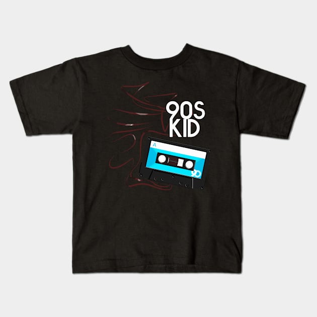 90's Kid's Retro Cassette Tape Kids T-Shirt by Foxxy Merch